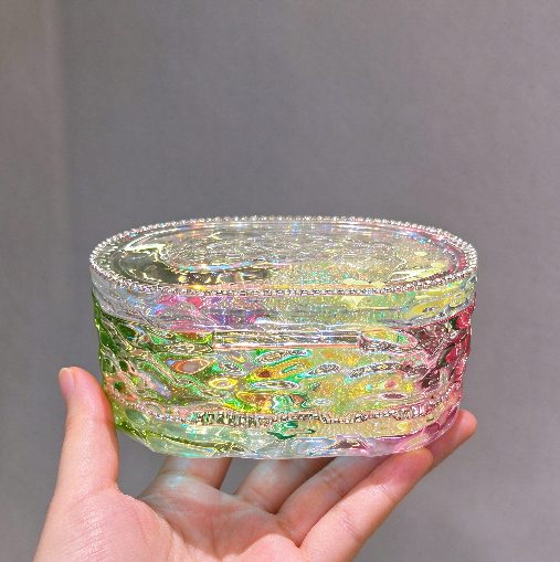 Handmade Water Ripple Oval Flip-Top Box Resin Mold