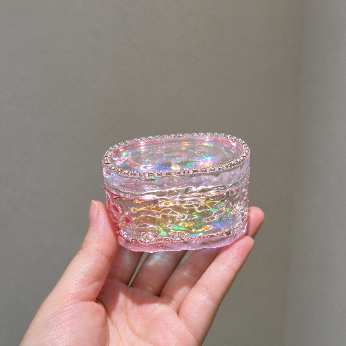 Handmade Water Ripple Oval Flip-Top Box Resin Mold