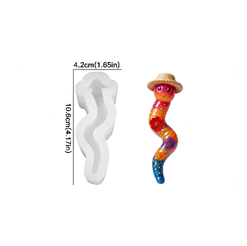 3pcs Cute & Quirky Caterpillar Figurine Resin Mold Set