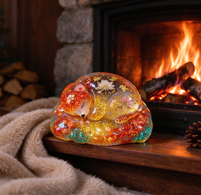 Handmade Cute Hibernating Polar Bear Ornament Resin Mold