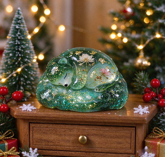 Handmade Cute Hibernating Polar Bear Ornament Resin Mold