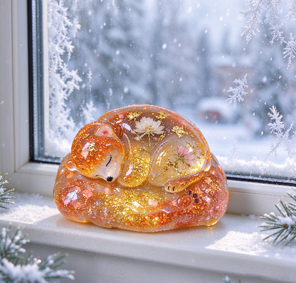 Handmade Cute Hibernating Polar Bear Ornament Resin Mold