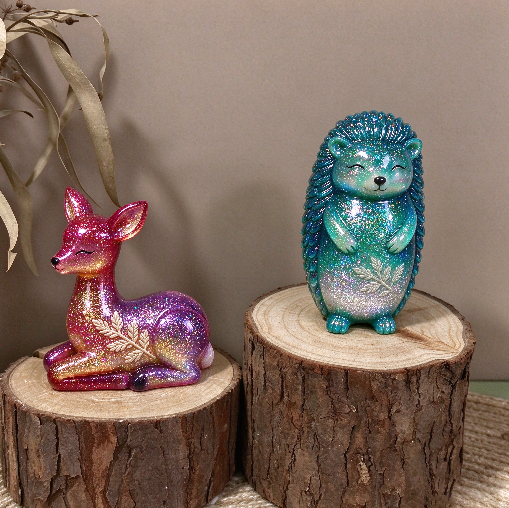 Cute Animal Figurine Resin Mold – Reindeer, Fox & Hedgehog