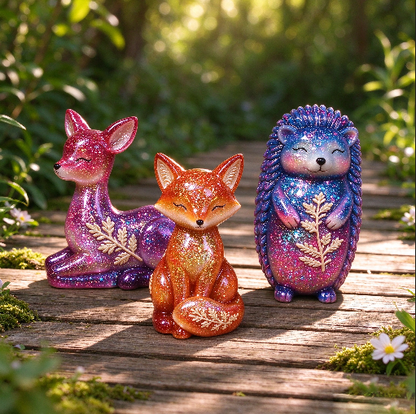 Cute Animal Figurine Resin Mold – Reindeer, Fox & Hedgehog