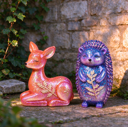 Cute Animal Figurine Resin Mold – Reindeer, Fox & Hedgehog