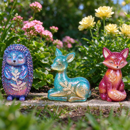 Cute Animal Figurine Resin Mold – Reindeer, Fox & Hedgehog