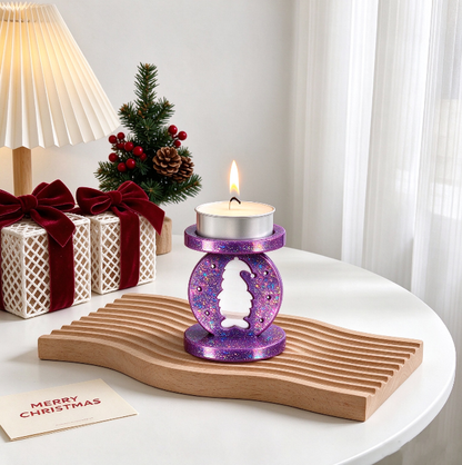 Christmas Hollow Interlocking Candle Holder Resin Mold
