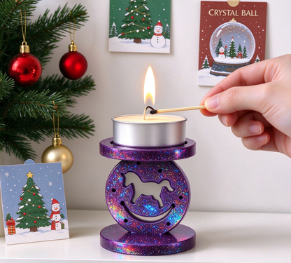 Christmas Hollow Interlocking Candle Holder Resin Mold