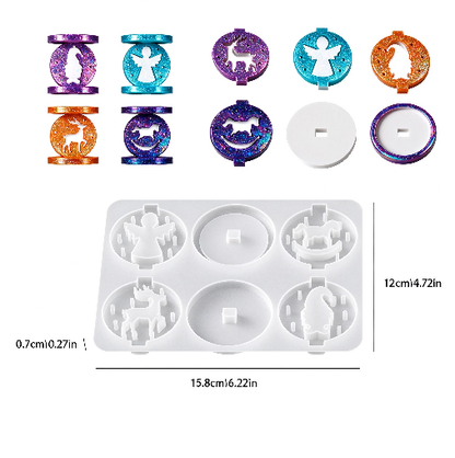 Christmas Hollow Interlocking Candle Holder Resin Mold