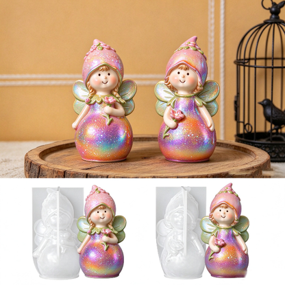 Cute Flower Fairy Figurine Resin Mold