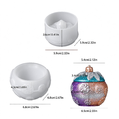 Christmas Snowflake Globe Storage Jar Resin Mold