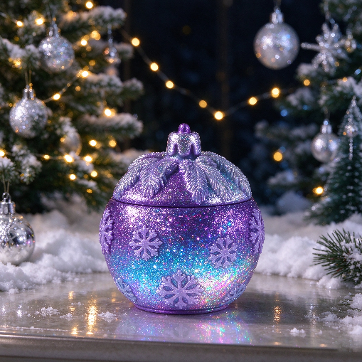 Christmas Snowflake Globe Storage Jar Resin Mold