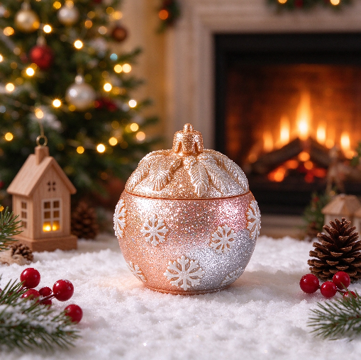 Christmas Snowflake Globe Storage Jar Resin Mold