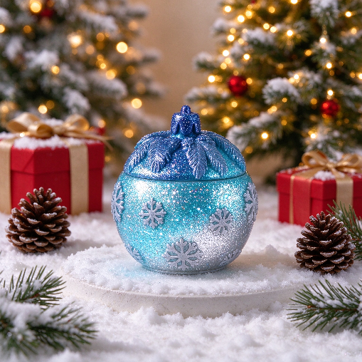 Christmas Snowflake Globe Storage Jar Resin Mold