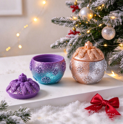 Christmas Snowflake Globe Storage Jar Resin Mold
