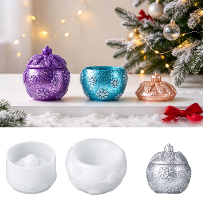 Christmas Snowflake Globe Storage Jar Resin Mold
