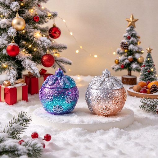 Christmas Snowflake Globe Storage Jar Resin Mold