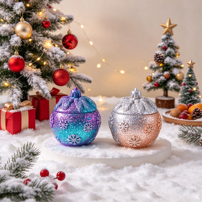 Christmas Snowflake Globe Storage Jar Resin Mold