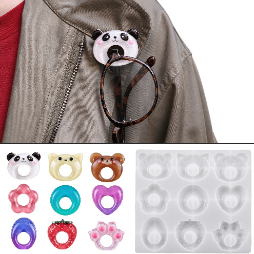 Cute Animal Brooch Resin Mold for Glasses Holders