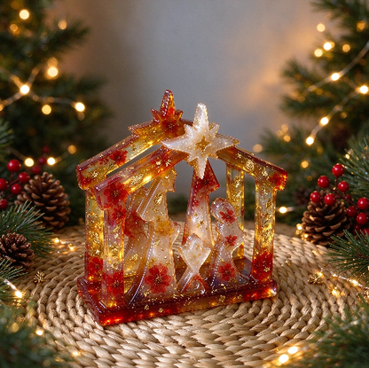 Assembleable Christmas-Themed Napkin Holder Resin Mold