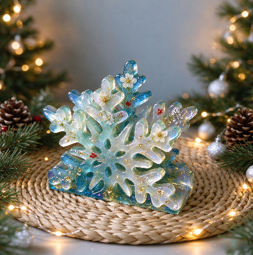 Assembleable Christmas-Themed Napkin Holder Resin Mold