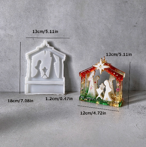 Assembleable Christmas-Themed Napkin Holder Resin Mold