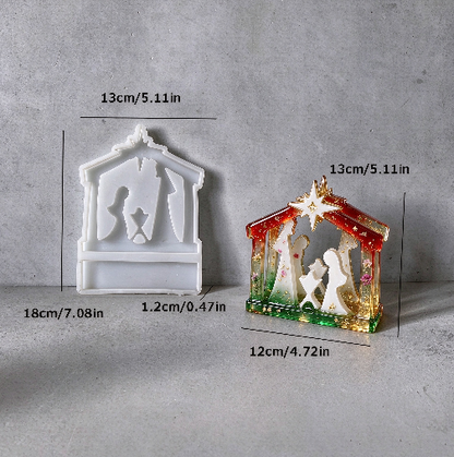 Assembleable Christmas-Themed Napkin Holder Resin Mold