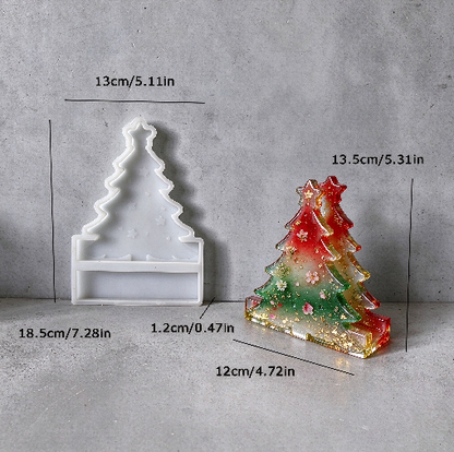 Assembleable Christmas-Themed Napkin Holder Resin Mold