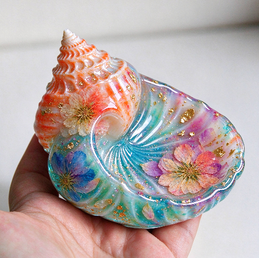 3D Seashell Trinket Dish & Tray Resin Mold