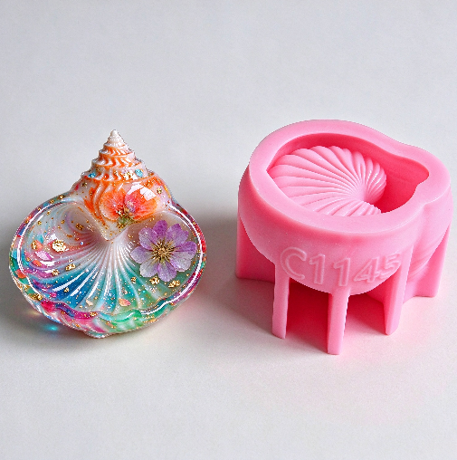 3D Seashell Trinket Dish & Tray Resin Mold
