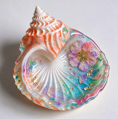 3D Seashell Trinket Dish & Tray Resin Mold