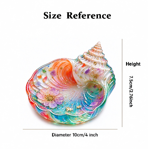 3D Seashell Trinket Dish & Tray Resin Mold