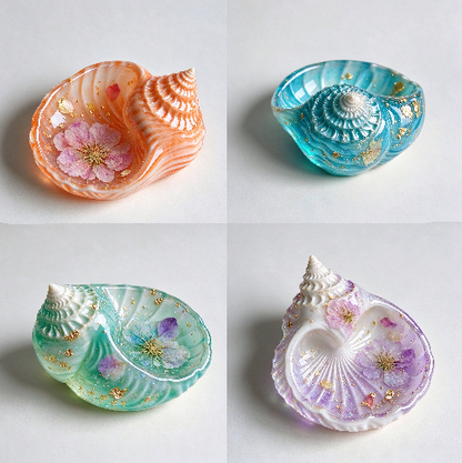 3D Seashell Trinket Dish & Tray Resin Mold
