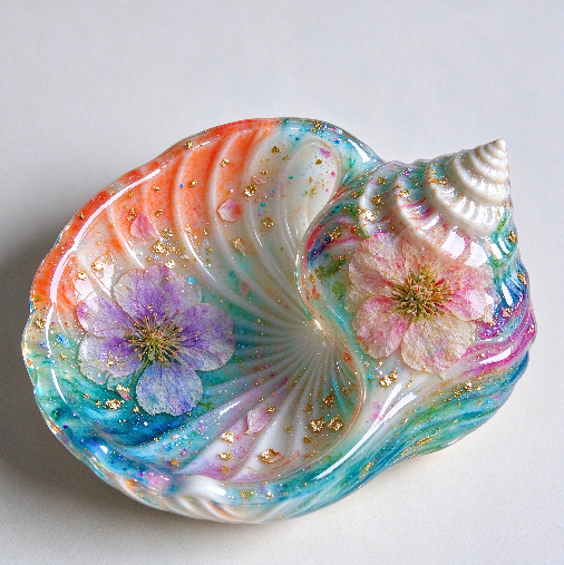 3D Seashell Trinket Dish & Tray Resin Mold