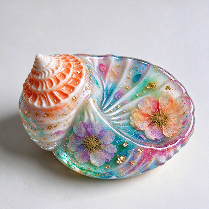 3D Seashell Trinket Dish & Tray Resin Mold