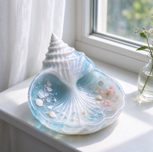 3D Seashell Trinket Dish & Tray Resin Mold