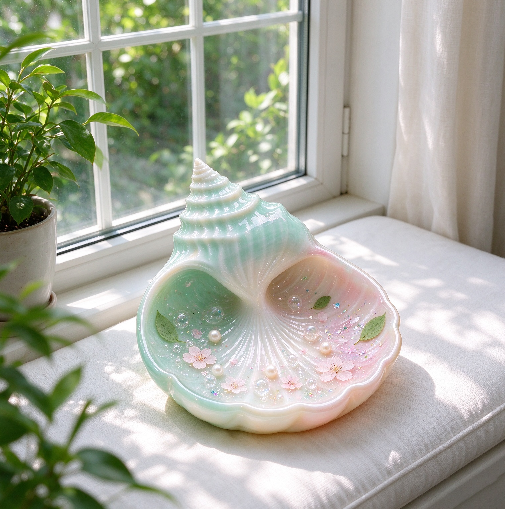 3D Seashell Trinket Dish & Tray Resin Mold