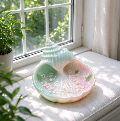 3D Seashell Trinket Dish & Tray Resin Mold