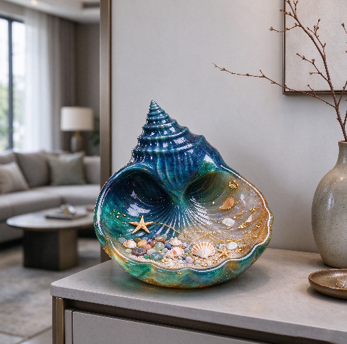 3D Seashell Trinket Dish & Tray Resin Mold