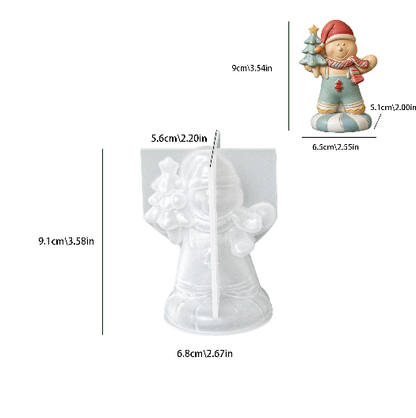 Cute Gingerbread Man Figurine Resin Mold