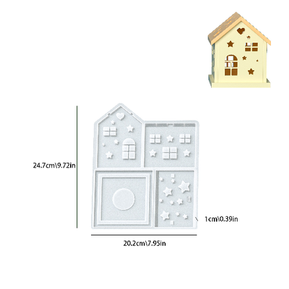 Assembleable Christmas House Resin Mold