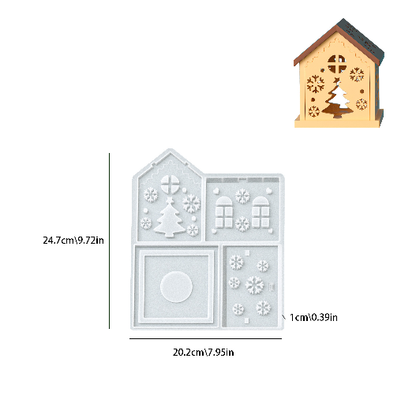 Assembleable Christmas House Resin Mold