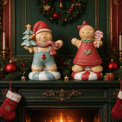 Cute Gingerbread Man Figurine Resin Mold