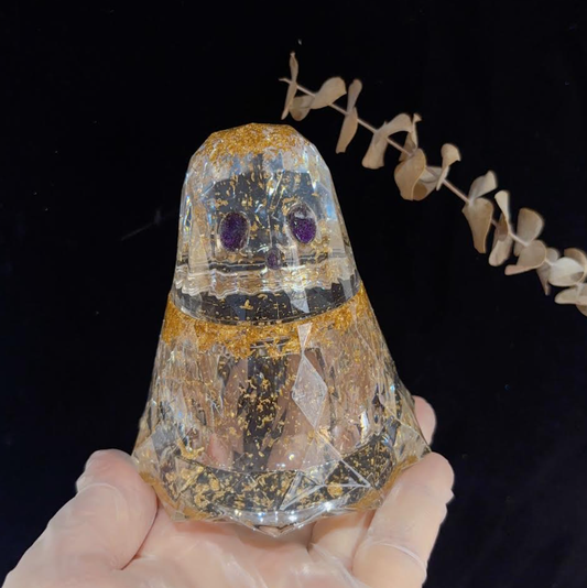 Handmade Diamond-Cut Ghost Storage Jar Resin Mold