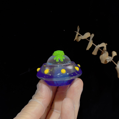 Handmade Alien UFO & Kawaii Cat Fidget Clicker Resin Mold