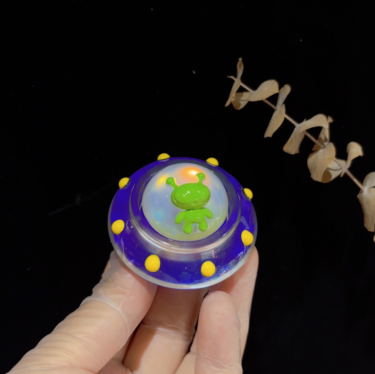 Handmade Alien UFO & Kawaii Cat Fidget Clicker Resin Mold