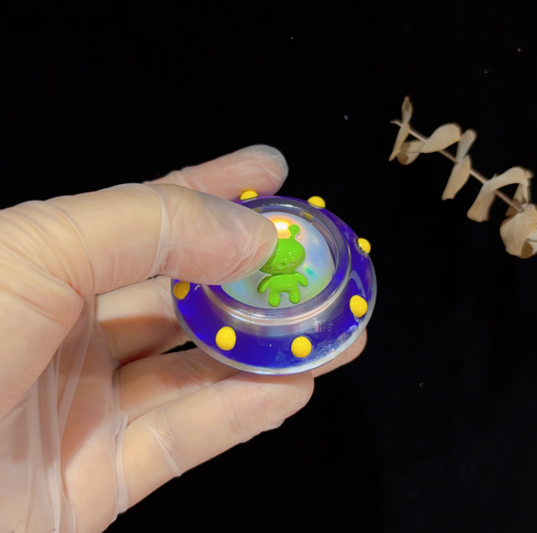 Handmade Alien UFO & Kawaii Cat Fidget Clicker Resin Mold
