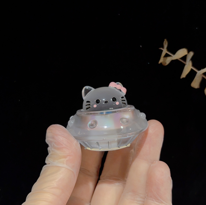 Handmade Alien UFO & Kawaii Cat Fidget Clicker Resin Mold