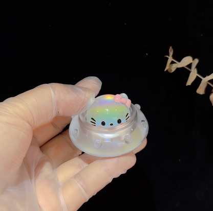 Handmade Alien UFO & Kawaii Cat Fidget Clicker Resin Mold