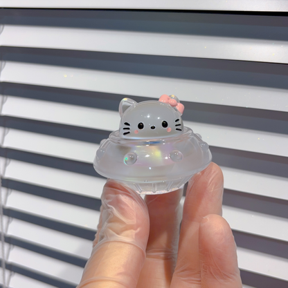 Handmade Alien UFO & Kawaii Cat Fidget Clicker Resin Mold